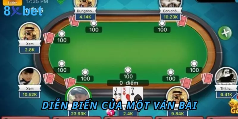 Bài Liêng - Khám Phá Cách Chơi Liêng Hấp Dẫn Tại 8Xbet 3 Diễn biến của một ván bài